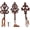 Copper With Black, variant on Comfify Shabby Chic Decorative Wall Hooks - Set of 3 - Cast Iron French Country Wall Decor - Farmhouse Hangers for Coats, Purses and More - Rustic White
