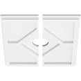 thumbnail image 2 of 12"OD x 2"ID x 4"C x 1"P Embry Architectural Grade PVC Contemporary Ceiling Medallion, Two Piece, 2 of 11