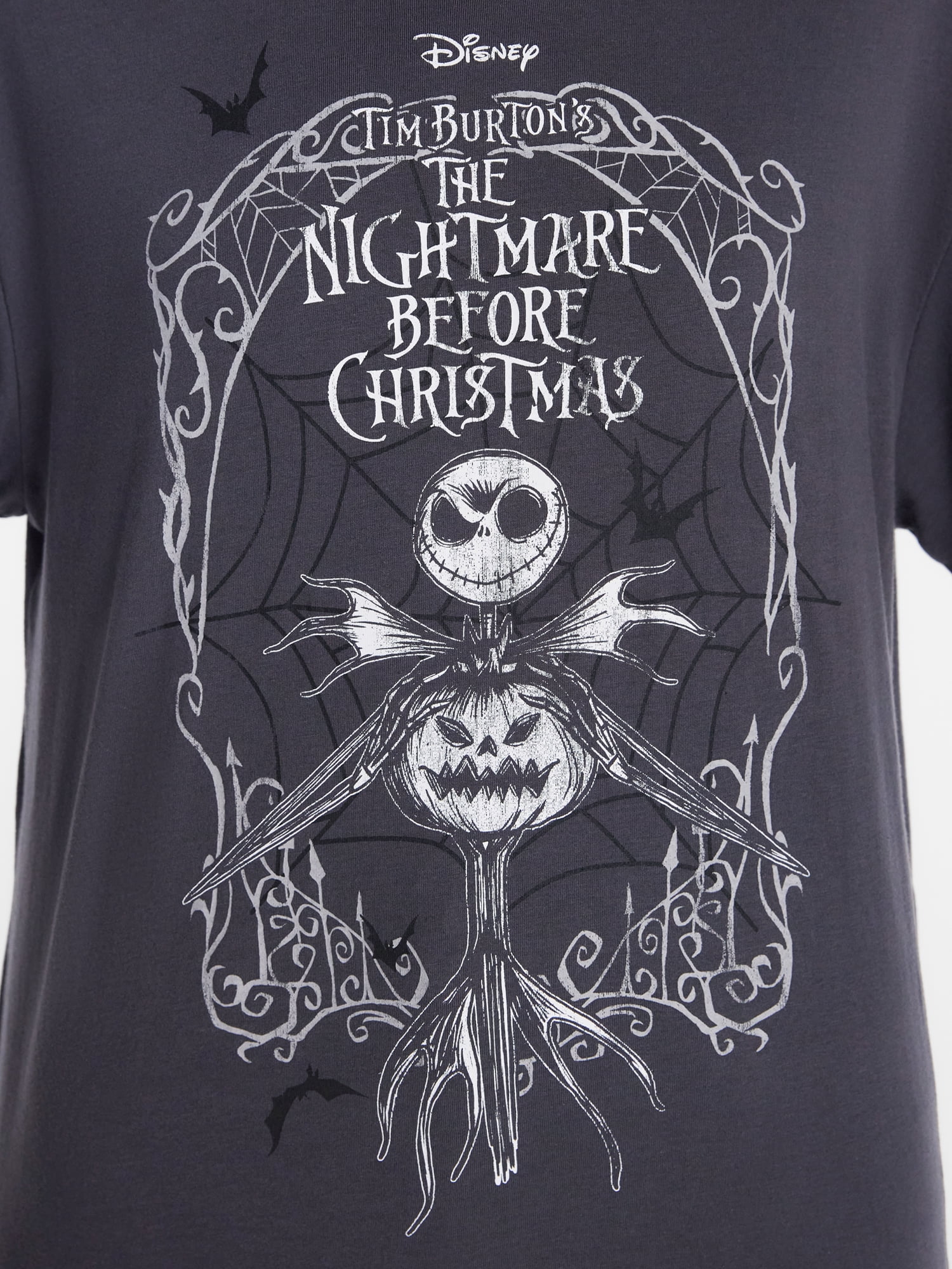 Disney Nightmare Before Christmas Women's Halloween Layered Look Graphic Tee, Sizes XXS-XXL
