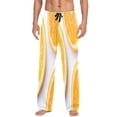 thumbnail image 2 of Minimalist Orange Pattern Mens Cotton Pajama Pants Long Staple Lightweight Sleep Bottoms with Pockets Breathable, 2 of 7