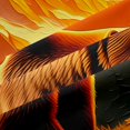 thumbnail image 5 of Manfei Sunset Mountain Kitchen Curtains,Safari Bear Black Out Curtains Pack of 2 (42x63 Each),Golden, 5 of 7