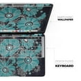 thumbnail image 4 of DesignSkinz Bright Blue Accented Flower Illustration Full-Body Skin Decal Wrap Cover for MacBook Pro 13" with Touch Bar (A1706/A1989/A2159), 4 of 9