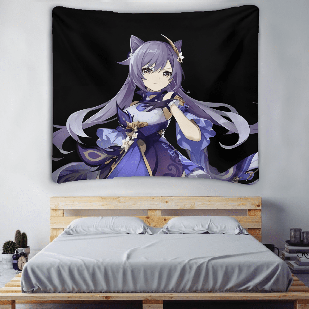 Genshin Impact Tapestry, Wall Hanging Genshin Anime Game Characters