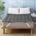 thumbnail image 2 of 800GSM Mattress Topper Twin XL Size,Mattress Pad (8-22" Depth) Fits All Sizes,- Microfiber Pad Cover, Mattress Pads, Extra Thick Cooling Twin XL Size Bed Mattress Topper 39"x80" Inches Dark Grey, 2 of 8