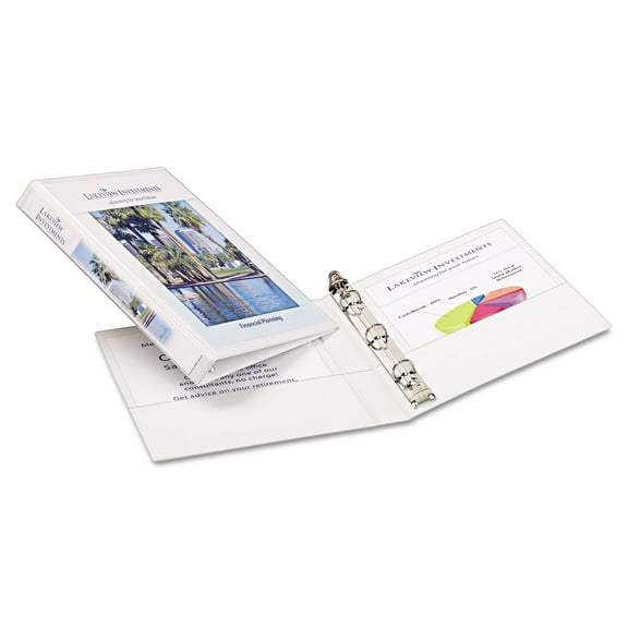 Avery Mini Size Durable View Binder with 3 Round Rings, 0.5" Capacity, 8.5x5.5, White