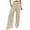 Beige, variant on Lixiuxyad Womens Elastic High Waisted Palazzo Pants Casual Wide Leg Long Lounge Pant Trousers with Pocket Green
