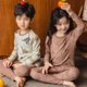 thumbnail image 5 of Trajes infantiles de cuello redondo para niños y niñas, pijamas infantiles cálidos para el invierno, 5 of 5