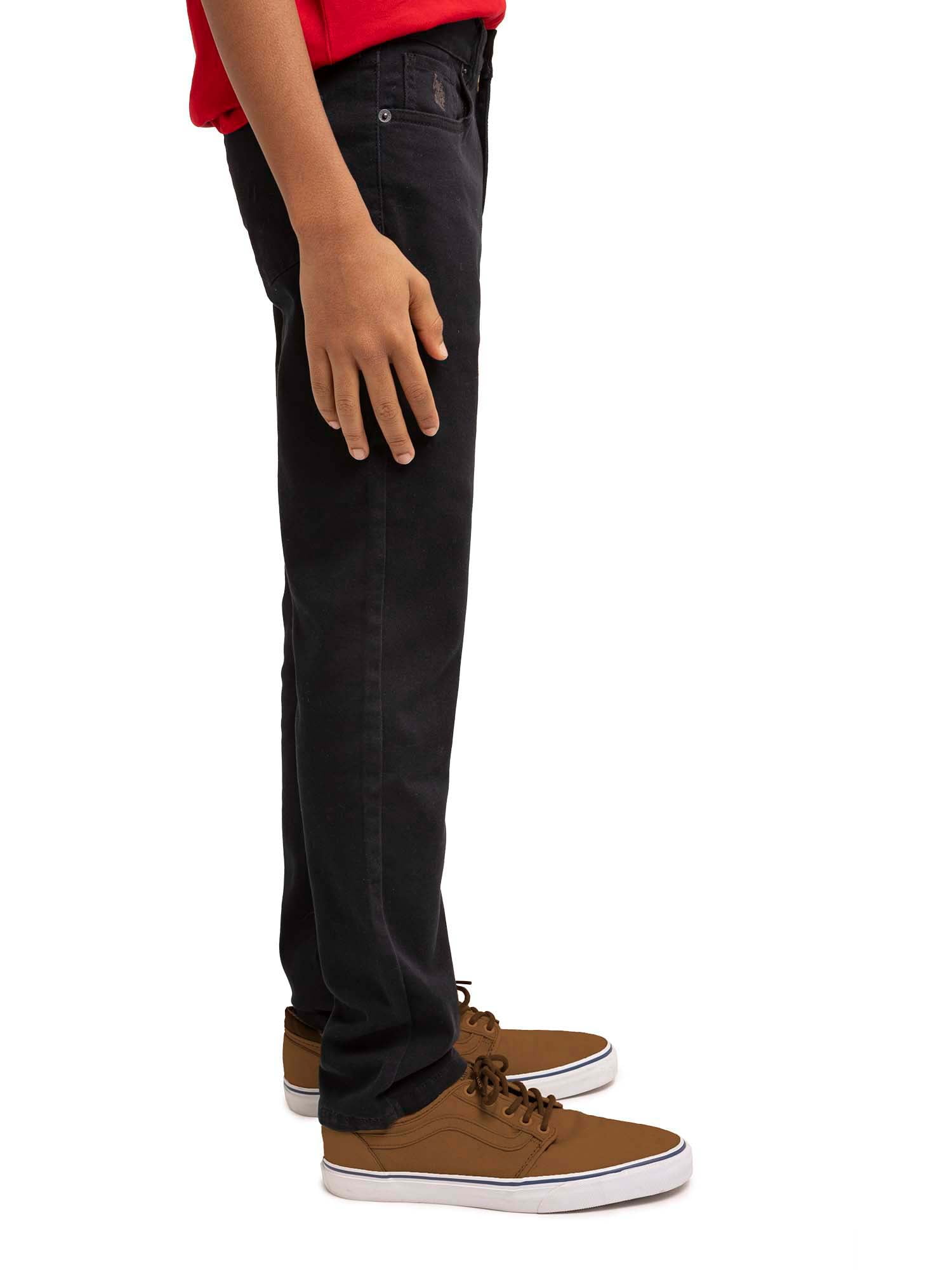 U.S. Polo Assn. Boys Stretch Twill 5-Pocket Straight Fit Pant, Sizes 4-18