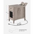 thumbnail image 2 of VASAGLE Side Table with Storage, End Table with USB Ports and Outlets, Nightstand with Charging Station, Drawer, Storage Cabinet, Magazine Rack, for Living Room, Bedroom, Greige, 2 of 7