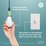 GE LED+ Timer LED Light Bulb, 60 Watt, Soft White, A19 Bulb, Medium Base