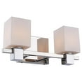 thumbnail image 2 of Woodbridge Lighting Langston 2Lt Glass Bath Light in Chrome/Opal Square, 2 of 3