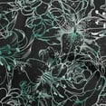 thumbnail image 1 of oneOone Cotton Flex Dark Teal Green Fabric Floral Diy Clothing Quilting Fabric Print Fabric By Yard 40 Inch Wide, 1 of 4