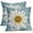 Blue Daisy, variant on Summer Daisy Floral Pillow Covers 20X20 Inch Set of 2 White Petal Flower Bloom Decorative Pillow Cases Blue Seasonal Cotton Linen Cushion Case Farmhouse Home Decor for Sofa Couch Porch Outdoor