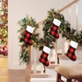 thumbnail image 2 of Christmas Gift Bags Christmas Ornaments Red and Black Plaid Christmas Stockings Pendants Gifts Candy Bags Pendants Black Christmas Tree, 2 of 6