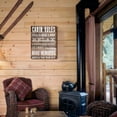 thumbnail image 3 of Cabin Rules Welcome Canvas Wall Art Prints Artwork Signs Framed for Porch Wall Decor Cabin Decor, 11 X 14 inch, Housewarming Gift, Cabin Front Porch Wall Decor, 3 of 6