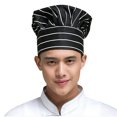 thumbnail image 1 of Professional Stretchy Adjustable Men Cap Kitchen Cook Baker Catering Chef Hat, 1 of 11