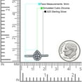 thumbnail image 4 of Black Tone, Simulated Cubic Zirconia Size-7 Art Deco Pear Halo Wedding Engagement Bridal Ring 925 Sterling Silver, 4 of 7