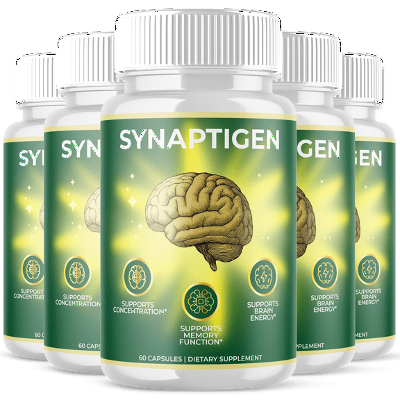 Synaptigen Advanced Formula Brain Support Pills Maximum Strength Supplement 300 Capsules