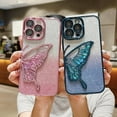 thumbnail image 2 of Glitter Powder Plating Butterfly Soft Phone Case Compatible with iPhone Case (Purple,iPhone 11 Pro Max), 2 of 7