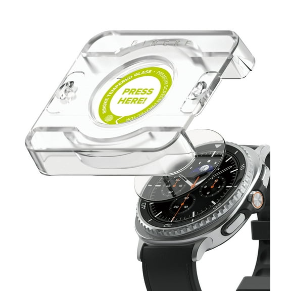 Ringke Tempered Glass Pro [9H Tempered Glass] for Galaxy Watch 8 Classic 46mm Screen Protector, High Definition Anti-Scratch Shatterproof Cover