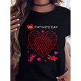 thumbnail image 1 of Fashionable Valentine's Day Theme Graphic Shirt Cotton Crew Neck Tee, 1 of 5
