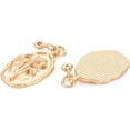 thumbnail image 2 of 2 pc Brass Olivine Rhinestone Pendants Birth Flower Charms Nickel Free Oval with Star Real 18K golden Plated August Gladiolus 23x13x2mm Hole: 3mm Star: 9x4x1mm, 2 of 2