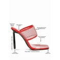 thumbnail image 4 of London Rag Salween Clear Embellished Square Toe Womens Heels, 4 of 10