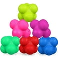 thumbnail image 1 of USHOBE 6 Pcs Small Bouncy Balls TPR Yellow Reaction Ball For Motor Response Training Balls, 1 of 8