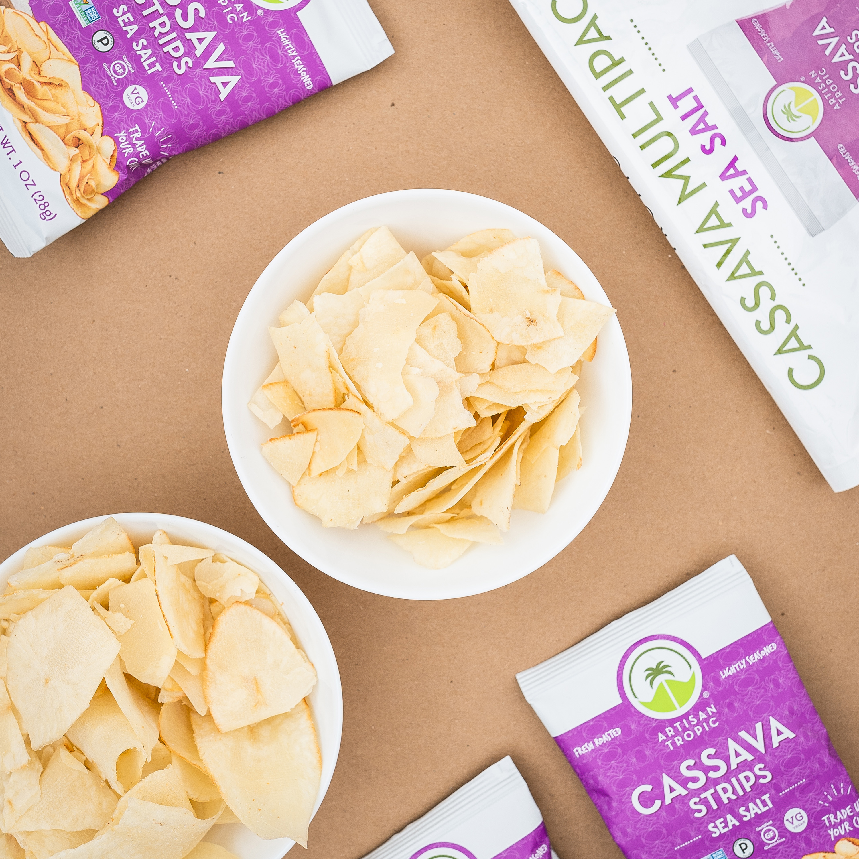 Artisan Tropic, Multi-Pack Sea Salt Flavored Cassava Chips, 1 oz, 6 Pack