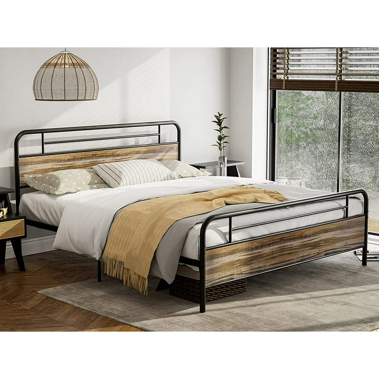 Metal Platform Bed Frame, Can You Use King Size Bedding On A California Frame