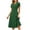 Green, variant on XUNKUSGA Womens Summer Dresses Classic Polka Dot V-Neck Short Sleeve Women's Dresses Fashion Slim Fit Button Down A Line Dresses for Women Floral Print Knee-Length Dress S-2XL Black
