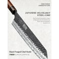 thumbnail image 2 of Cuchillo de Chef Kiritsuke HOSHANHO de 9 Pulgadas, Forjado a Mano en Japón con 9 Capas de Acero de Alto Carbono 10Cr15CoMoV, Cuchillo Profesional de Cocina con Mango Ergonómico de Madera de Rosa, 2 of 7