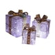 thumbnail image 1 of 3 cajas de regalo iluminadas para Navidad, decoraciones navideñas decorativas brillantes para plata y oro, 1 of 9