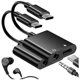 thumbnail image 1 of Adaptador de Cargador y Auriculares USB C a 3,5 Mm, 2 en 1 para Galaxy S22/S21/S20/S20+ Ultra, Note 20/10, Pixel 6/5/4/3 XL (Negro), 1 of 5
