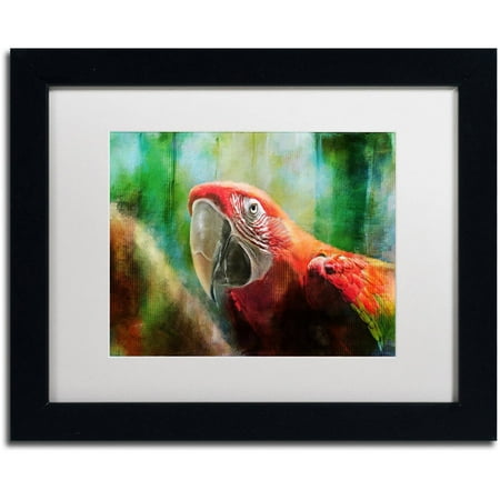 Green Macaws Framed Trademark Fine Art