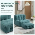 thumbnail image 4 of LuxyHoom Microfiber Upholstered Bean Bag Sofa for Adults, Stuffed Bean Bag Couch with Footstool, Button Tufted Accent Chair Lazy Sofa Chair for Living Room, Bedroom, Apartment (Green), 4 of 14
