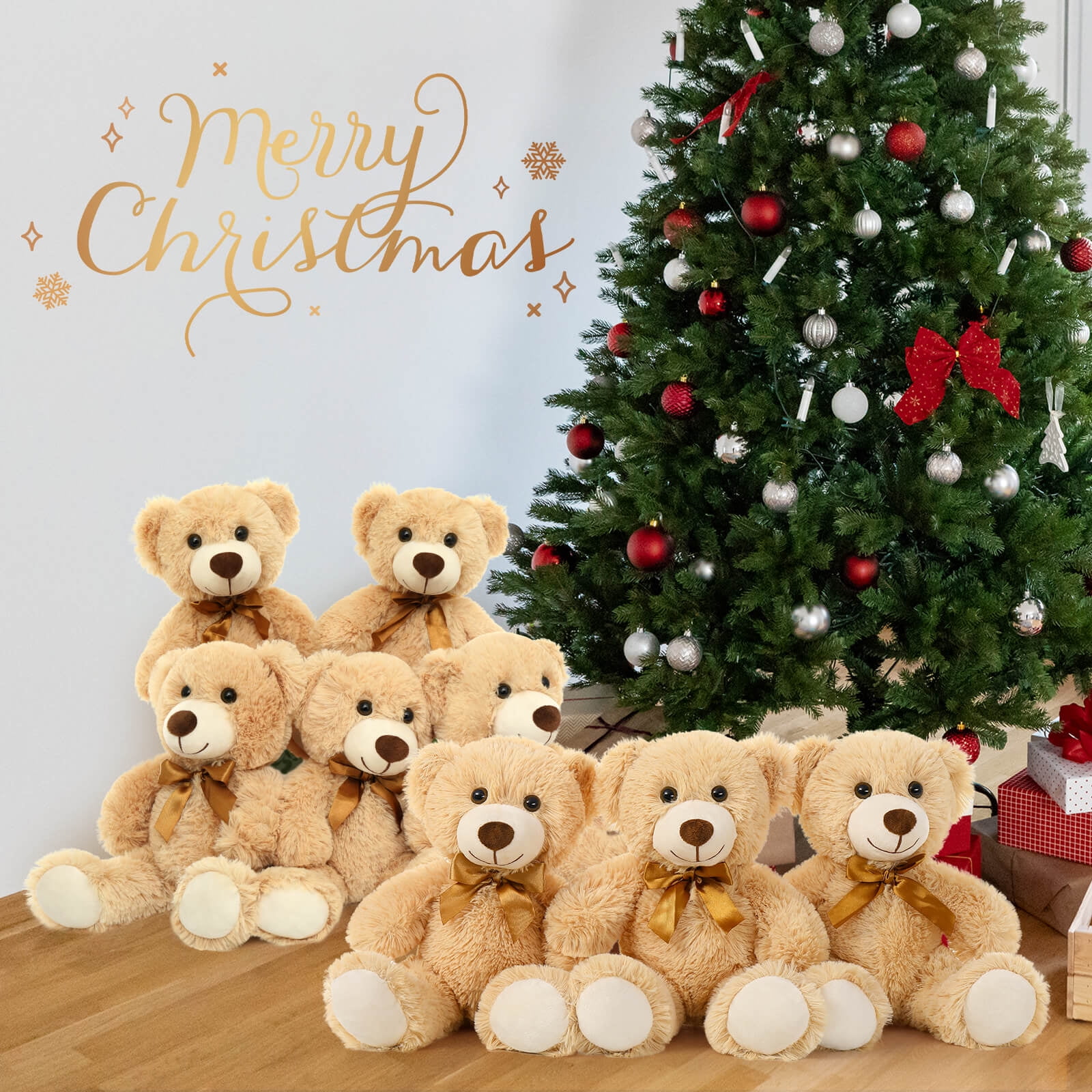 MorisMos 8 Packs Teddy Bear Baby Shower Bulk Teddy Bear Stuffed Animals