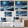 thumbnail image 4 of Designart "Frosty Road Leading into Winter's Embrace IV" Oversized Landscapes Framed Wall Art - Modern Blue Road Entryway Framed Wall Art Print, 4 of 6