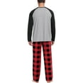 thumbnail image 3 of MINTREUS Men's Pajama Set Lightweight Sleepwear Long Sleeve Shirts and Bottoms Soft Comfy Pjs with Pockets, 3 of 7
