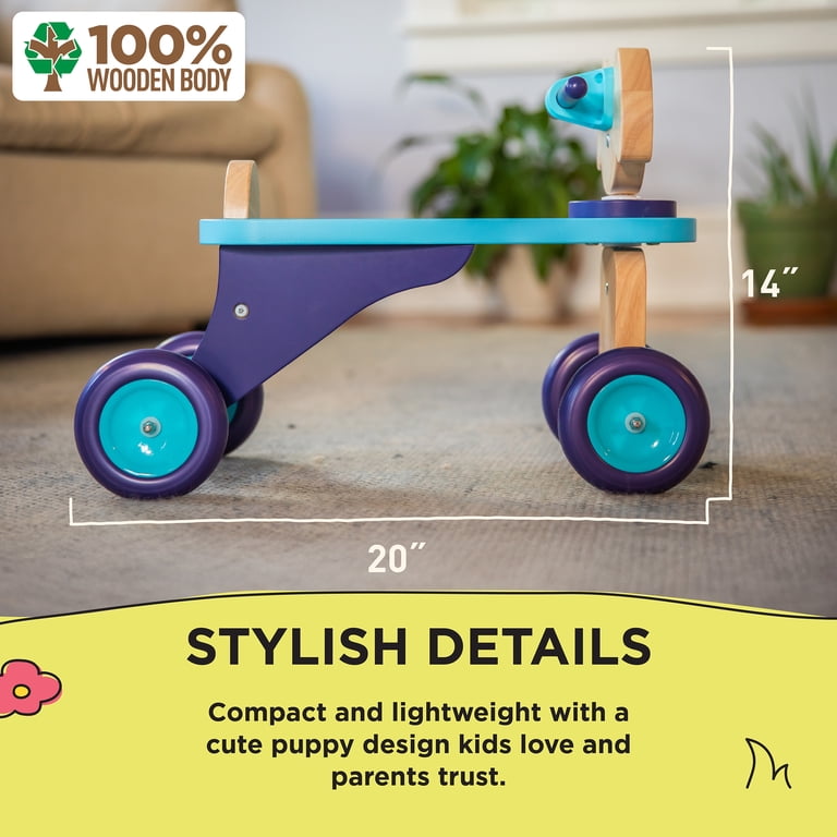 Dynacraft Wooden Puppy Push Ride-On Toy for Toddlers photo 2