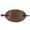 LIght Brown, variant on Pastel Faux Leather with Wooden Slide Stick Oval Hair Pin Barrette (Black)