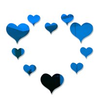 CCOCC Mirror Stickers,Easy Peel-And-Stick Gym Mirror,Safe Non-Toxic Acrylic Wall Decor Living Room,Blue