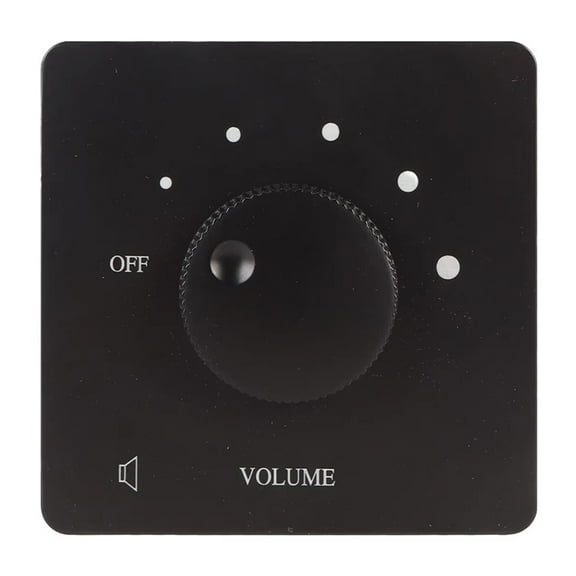 50 Volume Control 50W Volume Control Professional Safety 5 Gears Tuning Knob Volume Controller for Home Speakers Black