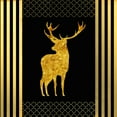 thumbnail image 2 of LightBoxJournal 15x15 White Modern Wood Framed Museum Art Print Titled - Black And Gold - Feathered Fashion Stag, 2 of 4