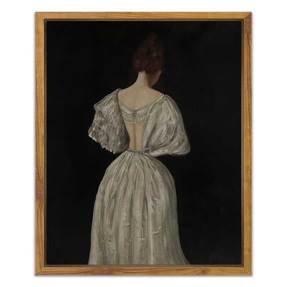 Drsoum Vintage Art Classical Seventeenth Century Lady Painting Rrustic Farmhouse Decor- 8x10in Framed