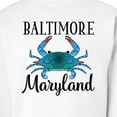 thumbnail image 3 of Inktastic Baltimore Maryland Vacation Blue Crab Adult Sweatshirt, 3 of 4