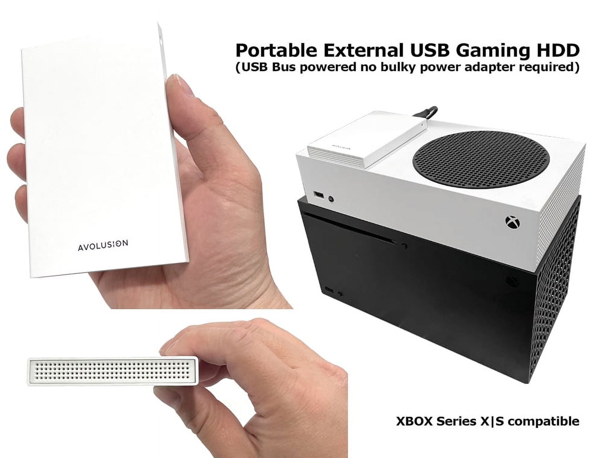 Avolusion HD250U3-WH 1TB USB 3.0 Portable External Gaming Hard Drive (for XBOX Series X|S, Pre-Formatted) - 2 Year Warranty