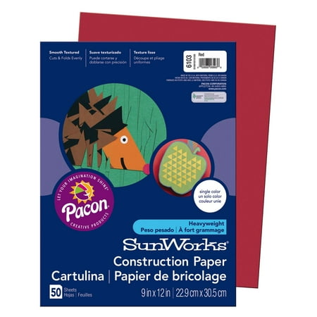 UPC: 0045173061038 | Pacon SunWorks Construction Paper 9 x 12 Red