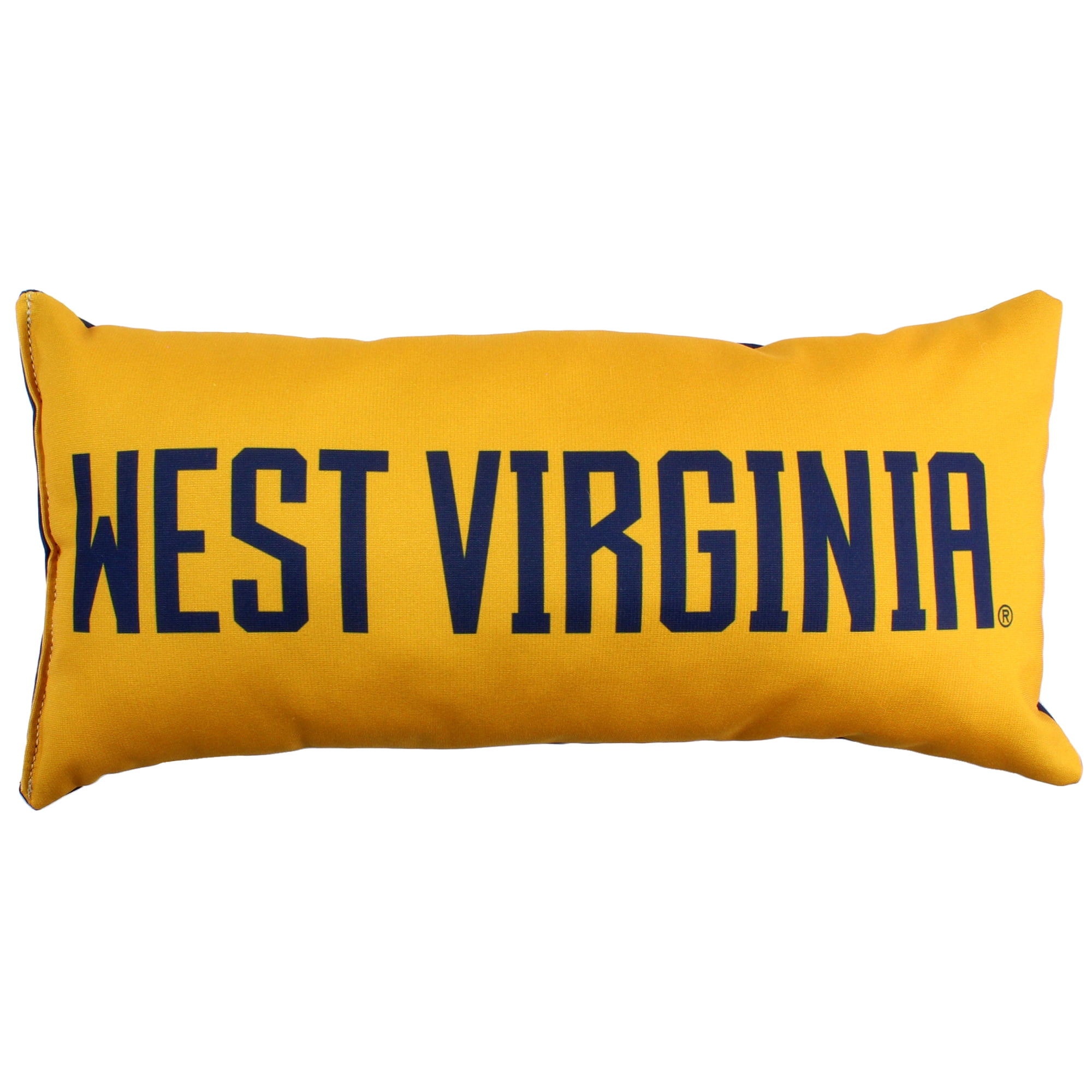 College Covers 16" x 6" West Virginia Mountaineers Polyester Bolster Pillow