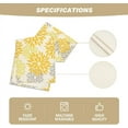 thumbnail image 5 of mubwai Yellow Dahlia Floral Pinnata Summer Table Runner, Seasonal Spring Holiday Kitchen Dining Table Decoration for Home Party Decor 13x72 Inch, 5 of 7